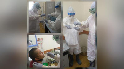 Изрображение 'Сотрудники аэропорта Ургенча прошли тестирование на COVID-19'