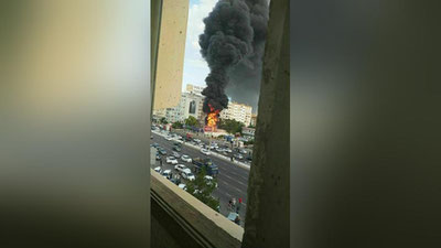 Изрображение 'Возле Паркентского рынка в Ташкенте вспыхнул трансформатор (видео)'