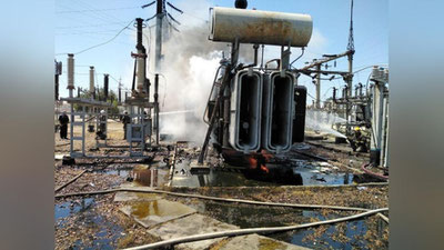 Изрображение 'В Бухарской области произошел пожар на подстанции (видео)'