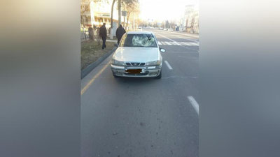 Изрображение 'В Ташкенте водитель "Нексии" сбил девушку на пешеходном переходе'