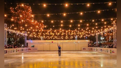 Изрображение 'В Ташкенте заработал каток под открытым небом: гость открытия - Алексей Ягудин (фото, видео)'