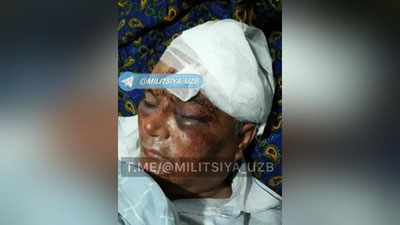 'Qashqadaryoda 3-4 kishi bir kishini qo`l-oyog`ini bog`lab, shafqatsizlarcha kaltaklashgan'ning rasmi