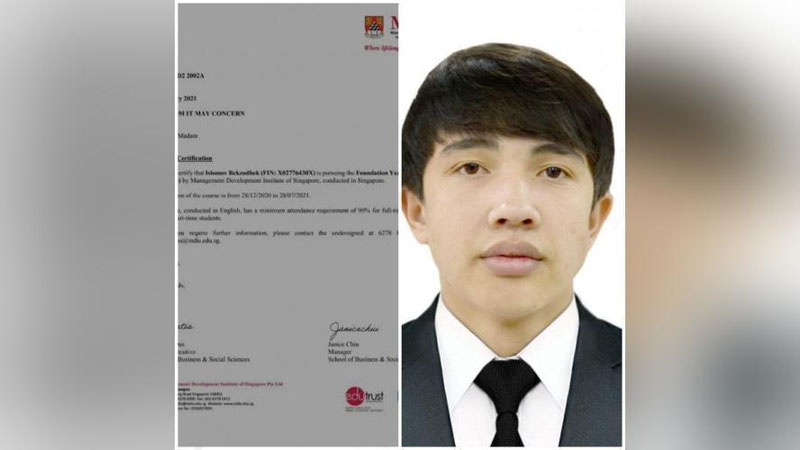 'Buxorolik o`quvchi Singapur institutining talabasi bo`ldi'ning rasmi