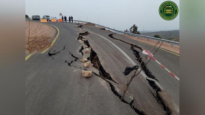 Изрображение 'В Ташкентской области разрушилась дорога, ведущая к курорту "Амирсай" (фото)'