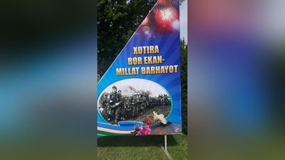 Изрображение 'Ферганский областной хокимият извинился за плакат с немецкими солдатами'