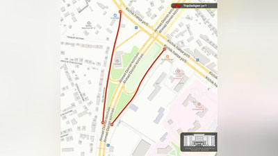 Изрображение 'Ограничено движение транспорта на участках улицы Ахмада Дониша'