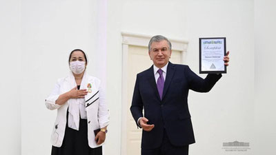 'Prezident izboskanlik ayolni “Mehnat shuhrati” ordeni bilan mukofotladi. Unga 5 mlrd. so`m foizsiz kredit ham beriladi. Sababi...'ning rasmi