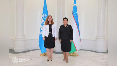 'Tanzila Narbaeva BMTning Markaziy Osiyo bo`yicha vakili bilan uchrashdi'ning rasmi