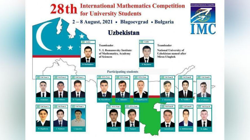 '28-Xalqaro Matematika musobaqasida O`zbekiston nomidan qatnashgan 17 nafar talabaning barchasi 100 foizlik natija qayd etdi'ning rasmi