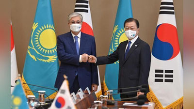 'Janubiy Koreya va Qozog`iston prezidentlari muzokaralar o`tkazdi'ning rasmi