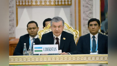 'Shavkat Mirziyoevning Shanxay hamkorlik tashkiloti Davlat rahbarlari kengashi majlisidagi nutqi'ning rasmi