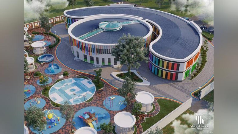 Изрображение 'В Ташкенте построят здание детского сада без единого угла'