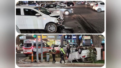Изрображение 'В ДТП на перекрестке в центре Ташкента пострадал водитель "Матиза"'