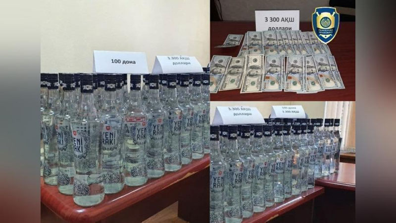 'Тошкентда сохта хориж акциз маркаси ёпиштирилган алкоголь маҳсулотларини сотаётганлар ушланди'ning rasmi
