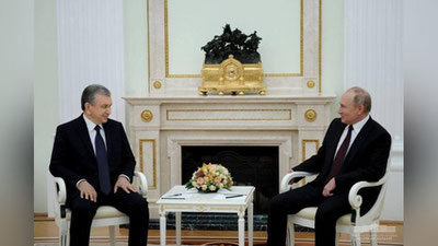 Изрображение 'Шавкат Мирзиёев и Владимир Путин провели переговоры в Москве'