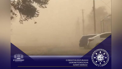 Изрображение 'Узгидромет сообщил об ожидающемся усилении ветра с пылью в столичном регионе'