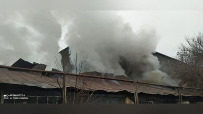 Изрображение 'Крупный пожар произошел на территории строительного рынка "Джами" (видео)'