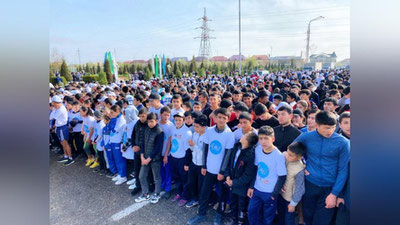 Изрображение 'В Карши прошел массовый благотворительный забег «Save Aral - 2022» (видео)'