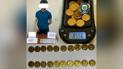 'Тошкентда “Николай-5” тилла тангасининг сохта нусхаларини сотаётган фирибгар ушланди'ning rasmi