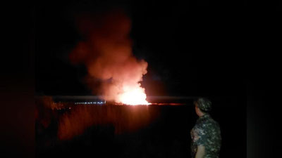 'Мўйноқдаги қамишзорда кучли ёнғин содир бўлди'ning rasmi