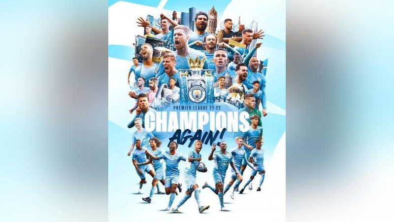 '"Манчестер Сити" — Англия Премьер-лигаси чемпиони!'ning rasmi