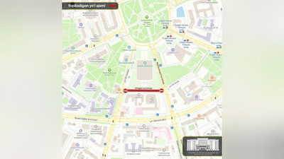 Изрображение 'Участок улицы Истиклол в Ташкенте закроют для движения 25 мая'