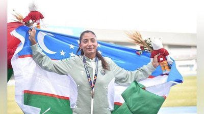 '“O`zbekneftgaz”: Turkiyada o`tayotgan V Islom birdamligi o`yinlarida engil atletikachilarimiz uzunlikka sakrash, nayza uloqtirish va yugurish bahslarida sovrinli o`rinlarni egallashdi'ning rasmi