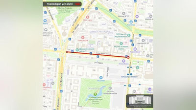 Изрображение 'Хокимият Ташкента предупредил о закрытии участка проспекта Навои'