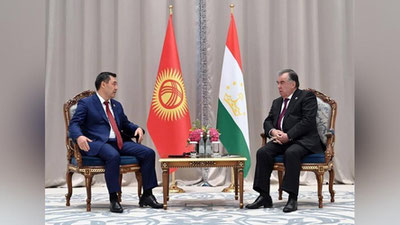 'Samarqandda Qirg`iziston va Tojikiston prezidentlari chegaradagi vaziyat yuzasidan muzokara o`tkazdi'ning rasmi