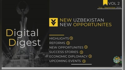 '​​O`zbekiston TIV iqtisodiy diplomatiya doirasida raqamli dayjestni ishga tushirdi'ning rasmi