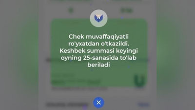 'Sentyabr oyidagi Keshbek summalari qachon qaytariladi?'ning rasmi