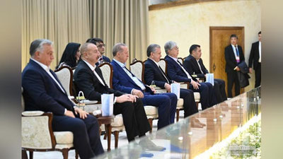 Изрображение 'Лидеры тюркских государств посетили комплекс “Вечный город” в Самарканде (фото, видео)'