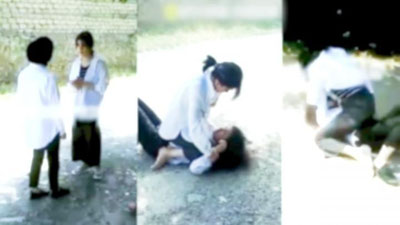 Изрображение 'В Паркенте сняли на видео драку двух школьниц'