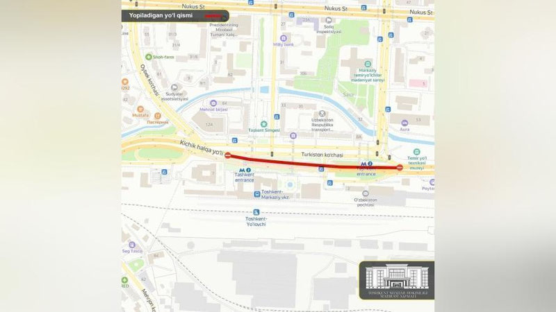 Изрображение 'В тоннеле на Северном вокзале в Ташкенте начался ремонт: водителей просят объезжать'