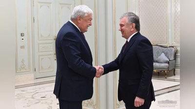 'Shavkat Mirziyoev Vengriyaning "OTP" banki delegasiyasini qabul qildi'ning rasmi