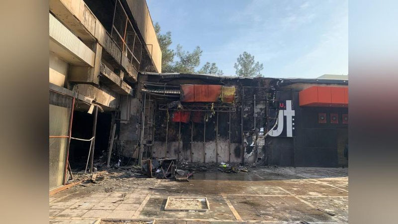 Изрображение 'В МЧС поделились подробностями пожара в театре "Ильхом"'