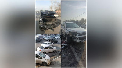 Изрображение 'В Ташкенте столкнулись три автомобиля'