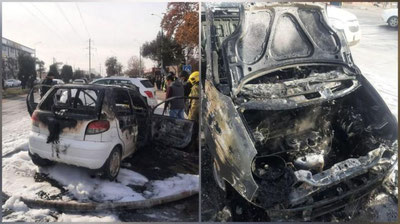 'Тошкентда йўлда кетаётган "Matiz" ёниб кетди (видео)'ning rasmi