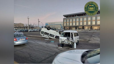 Изрображение 'В Алмазарском районе столкнулись "Газель" и "Дамас"'