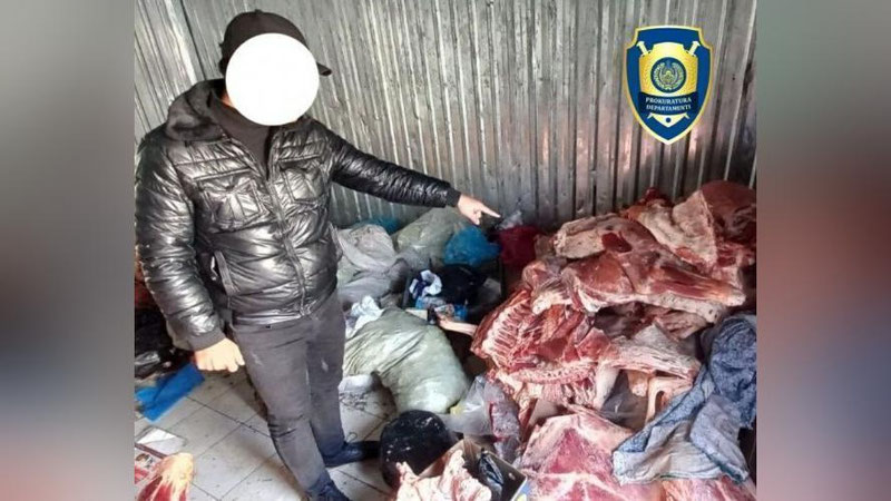 'Buxorodan Toshkentga olib kelinayotgan 313,0 kg iste`molga yaroqsiz qoramol go`shti Sirdaryo to`xtatib qolindi'ning rasmi