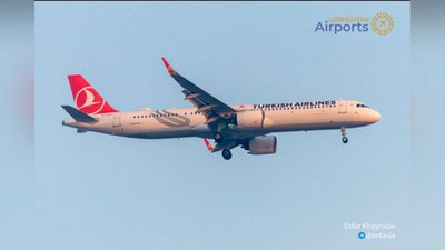 Изрображение 'Самолет "Стамбул - Бишкек" вынужденно сел в Ташкенте'