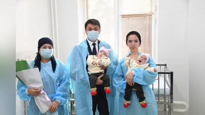 Изрображение 'Узбекские врачи успешно разделили сиамских близнецов из Кыргызстана'