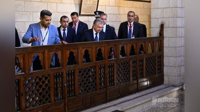 Изрображение 'Шавкат Мирзиеёв ознакомился в Египте с наследием Ахмада Фергани (фото)'