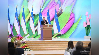 Изрображение 'В Ташкенте проходит праздничное мероприятие по случаю 8 марта с участием Президента'
