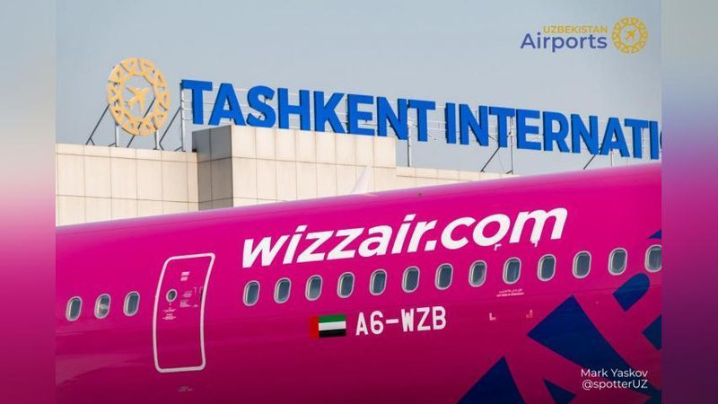 Изрображение 'Wizz Air увеличивает частоту полетов из Абу-Даби в Ташкент и Самарканд'