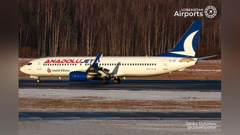 'Turkiyaning "AnadoluJet" aviakompaniyasi Anqara-Toshkent-Anqara yangi yo`nalishini ochdi'ning rasmi