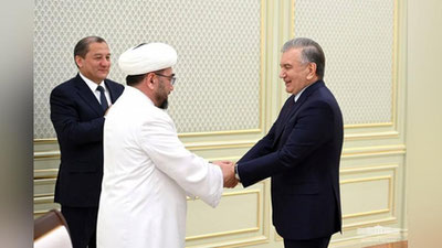 'Ўзбекистон бош муфтийси Президент қабулида бўлди'ning rasmi