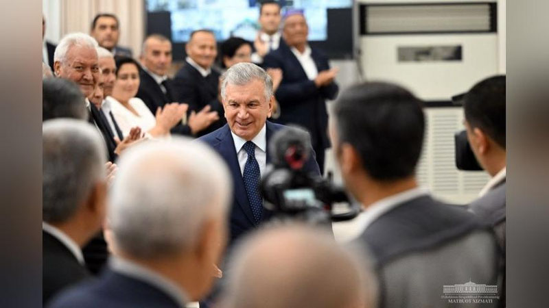 'Qo`qon shahrida Prezident raisligida yig`ilish bo`lib o`tmoqda'ning rasmi