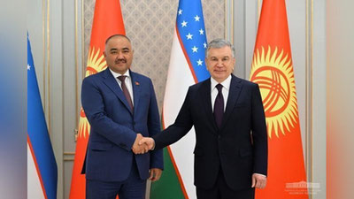Изрображение 'Президент Узбекистана принял председателя парламента Кыргызстана'