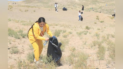 'Toshkent viloyatining tog`li hududlarida yarim tonna chiqindi yig`ildi'ning rasmi